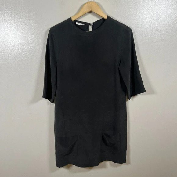 Equipment Silk Shift Dress Size Small Gray Pockets Career Work Office Business - Picture 1 of 9